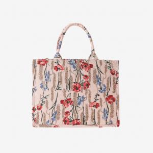 Canvas Tote Bag Cute Beach Bag with Zipper Pocket Gifts For Women Mom Teacher Female