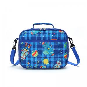  Insulated Lunch Bag for Boys and Girls, Reusable Lunch Box , Adjustable Strap and Pocket,  for School, Travel, Picnic