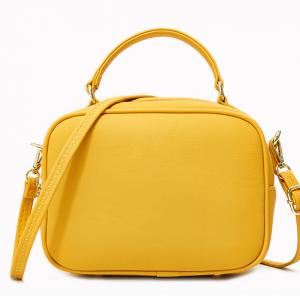 PU shoulder bag with 2  zipper clousure