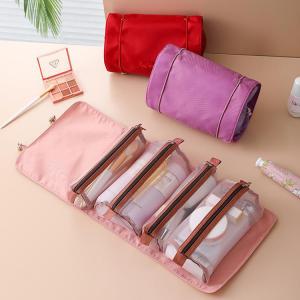 cosmetic bag with 4 small pouches inside