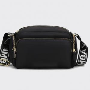 mini shoulder bag with waterproof nylon fabric